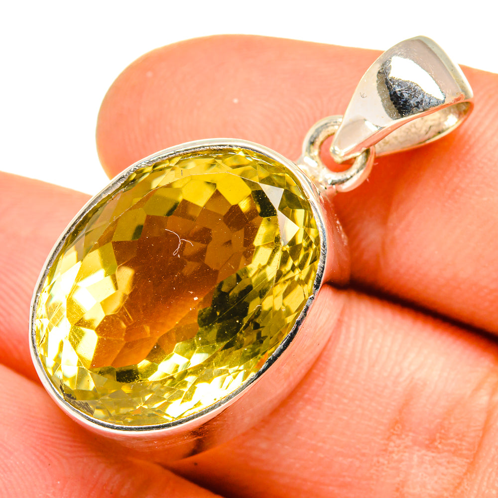 Lemon Quartz Pendants handcrafted by Anasilvercos - PD9729