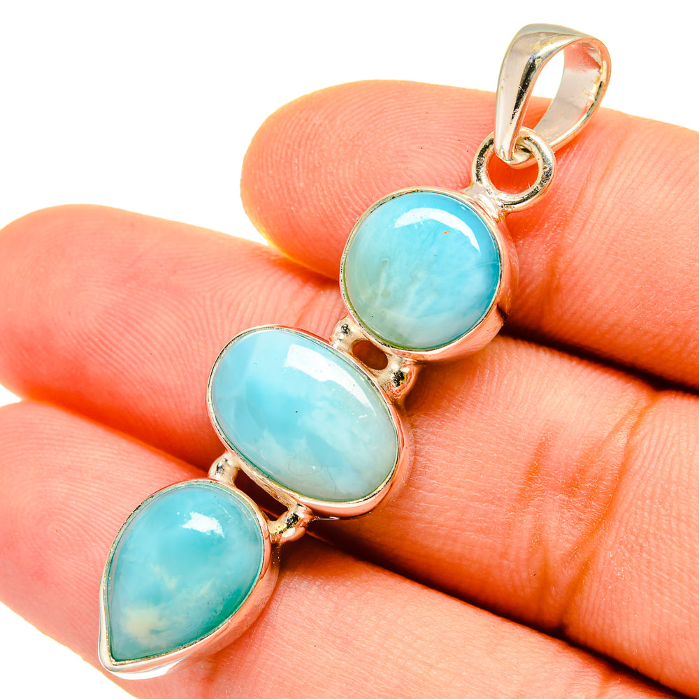 Larimar Pendants handcrafted by Anasilvercos - PD9738