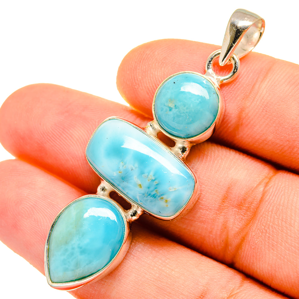 Larimar Pendants handcrafted by Anasilvercos - PD9739