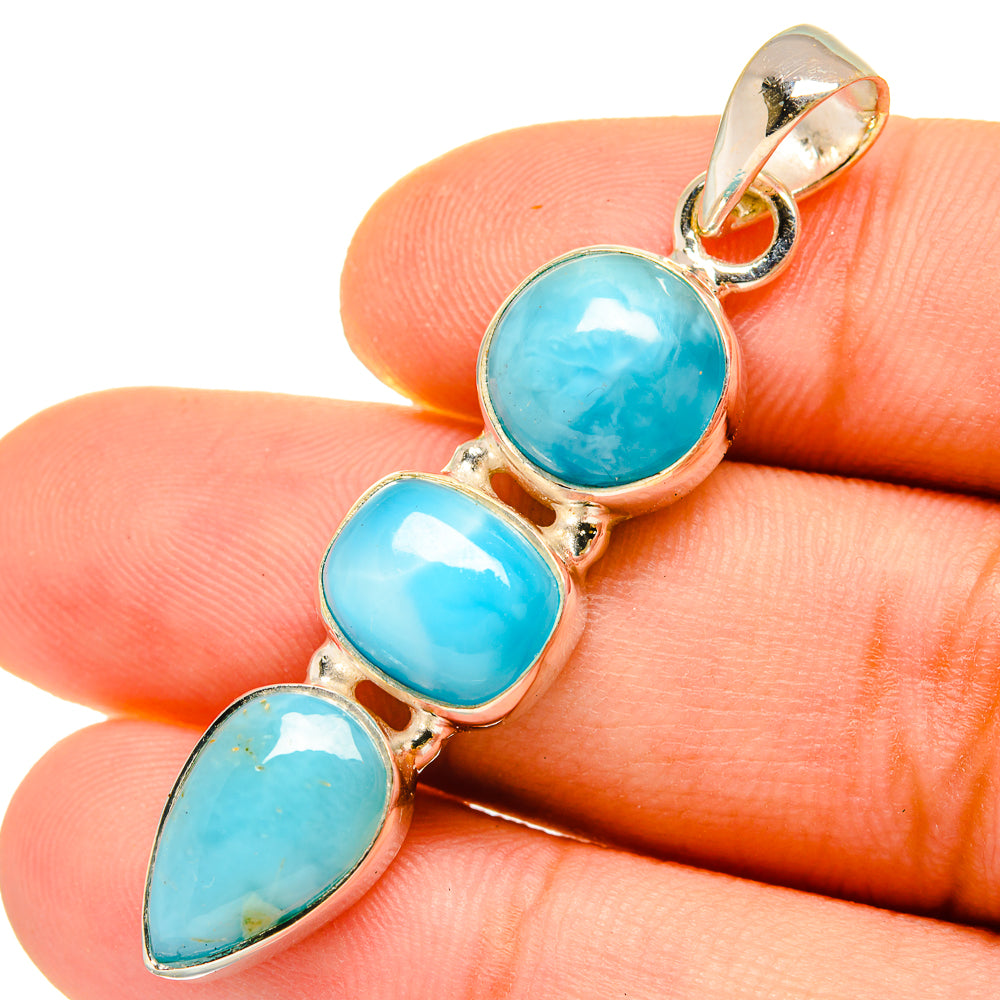 Larimar Pendants handcrafted by Anasilvercos - PD9740