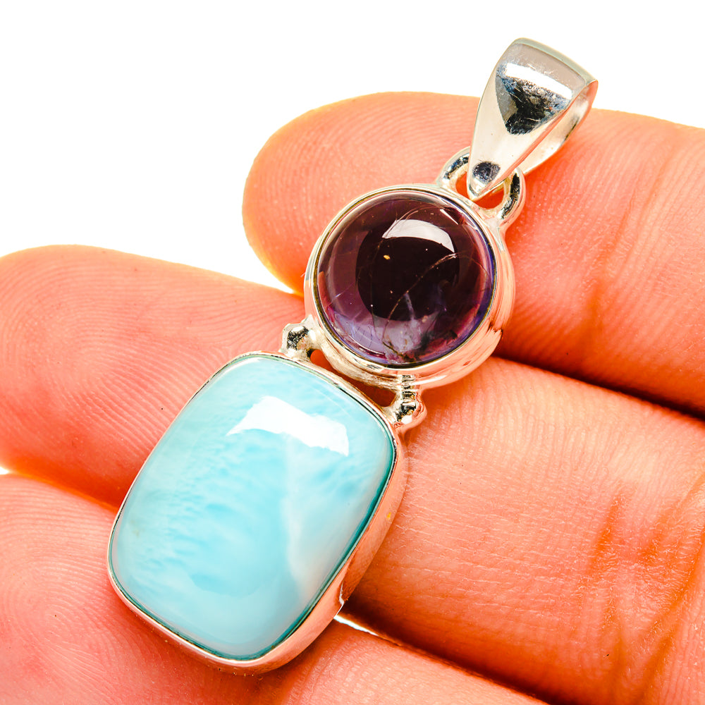 Larimar Pendants handcrafted by Anasilvercos - PD9744