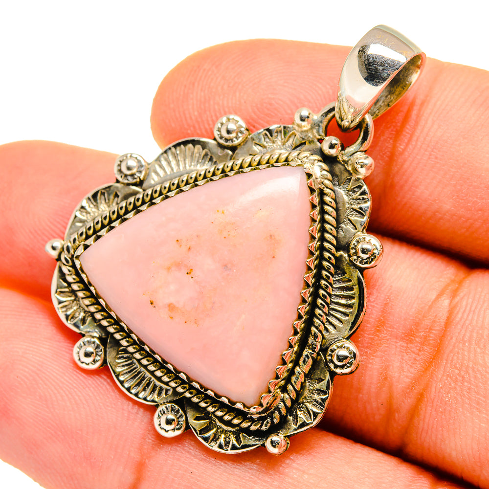 Pink Opal Pendants handcrafted by Anasilvercos - PD9746