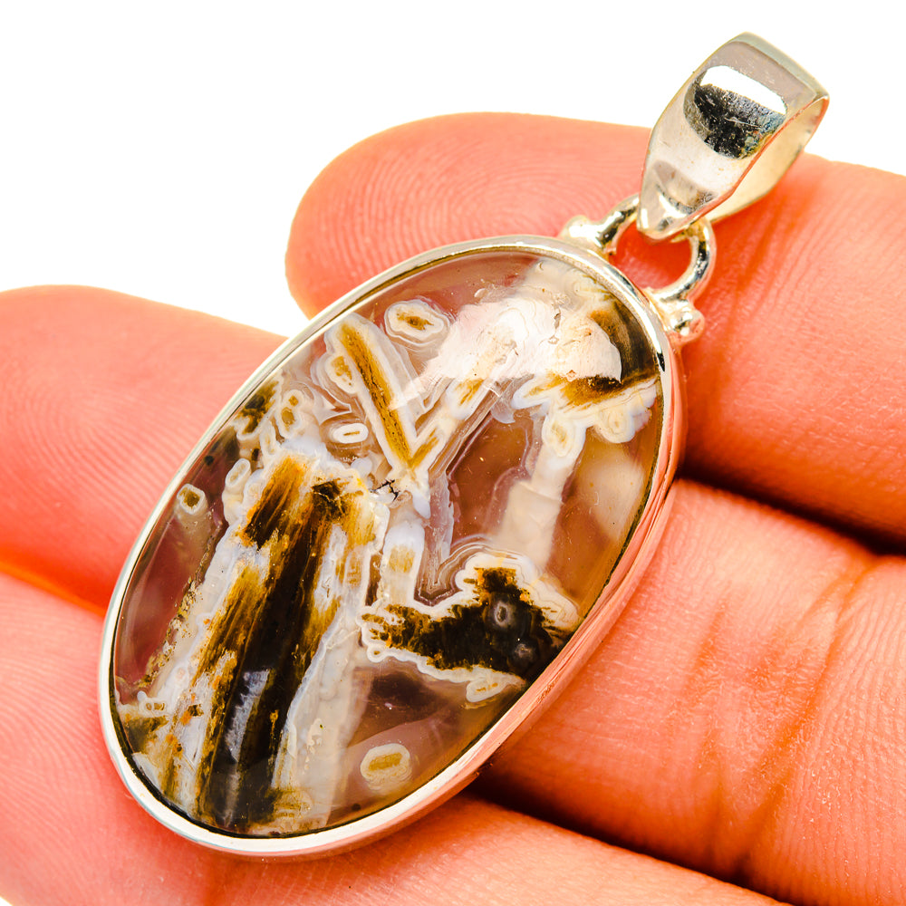 Turkish Tube Agate Pendants handcrafted by Anasilvercos - PD9761
