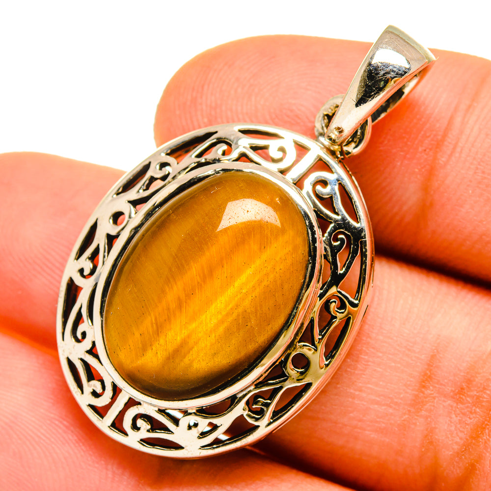 Tiger Eye Pendants handcrafted by Anasilvercos - PD9767