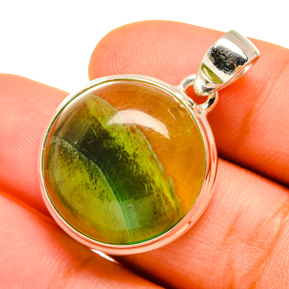 Green Fluorite Pendants handcrafted by Anasilvercos - PD9770