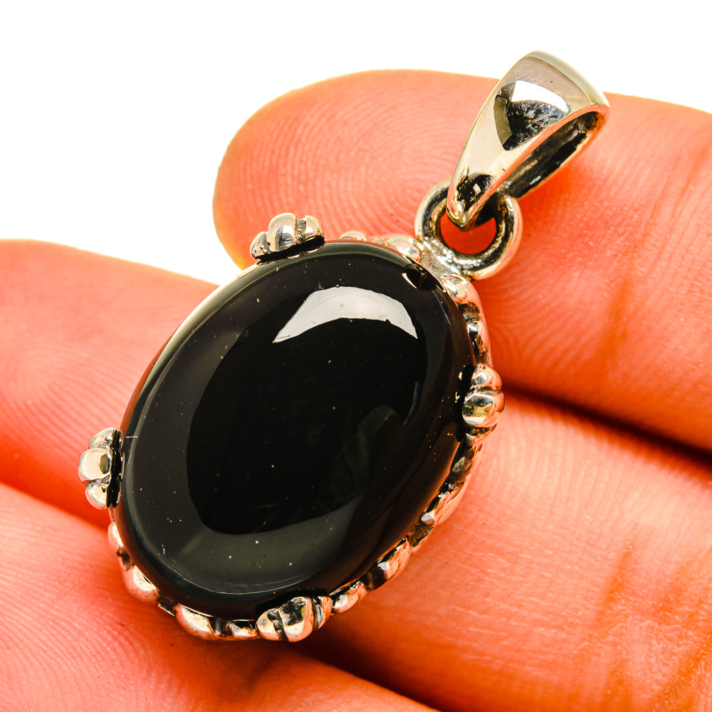 Black Onyx Pendants handcrafted by Anasilvercos - PD9774