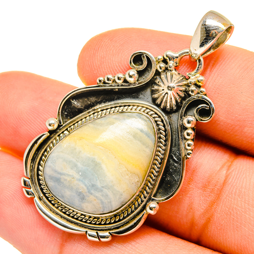 Blue Scheelite Pendants handcrafted by Anasilvercos - PD9782