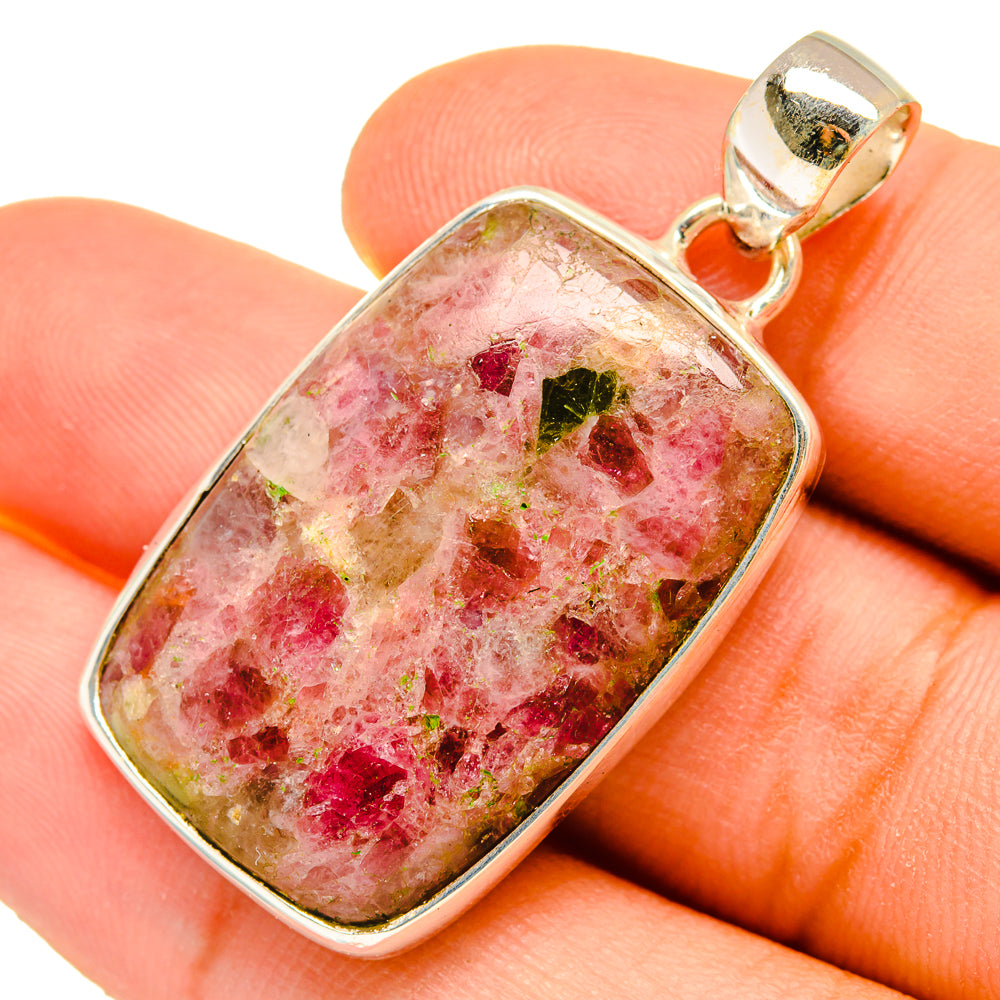 Pink Tourmaline Pendants handcrafted by Anasilvercos - PD9784