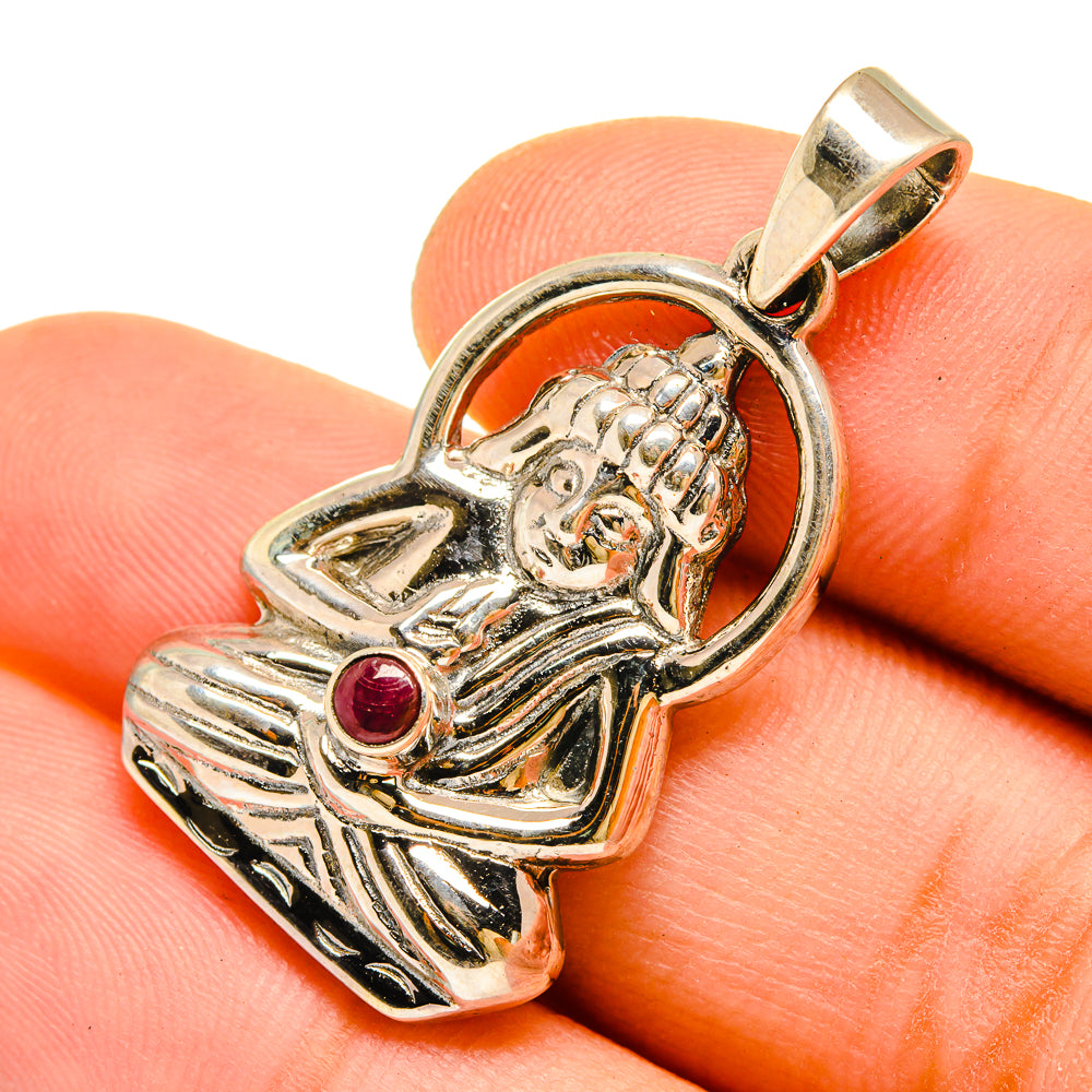 Ruby Pendants handcrafted by Anasilvercos - PD9792