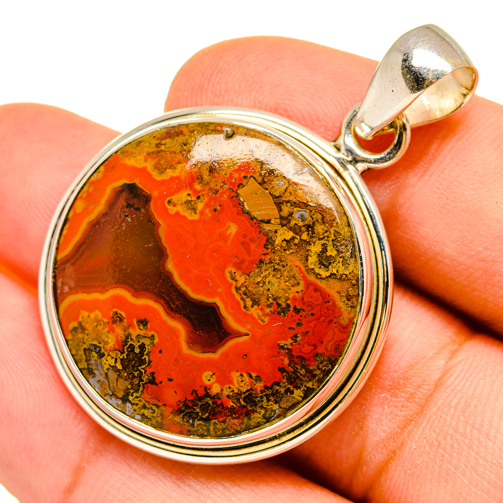 Moroccan Agate Pendants handcrafted by Anasilvercos - PD9798