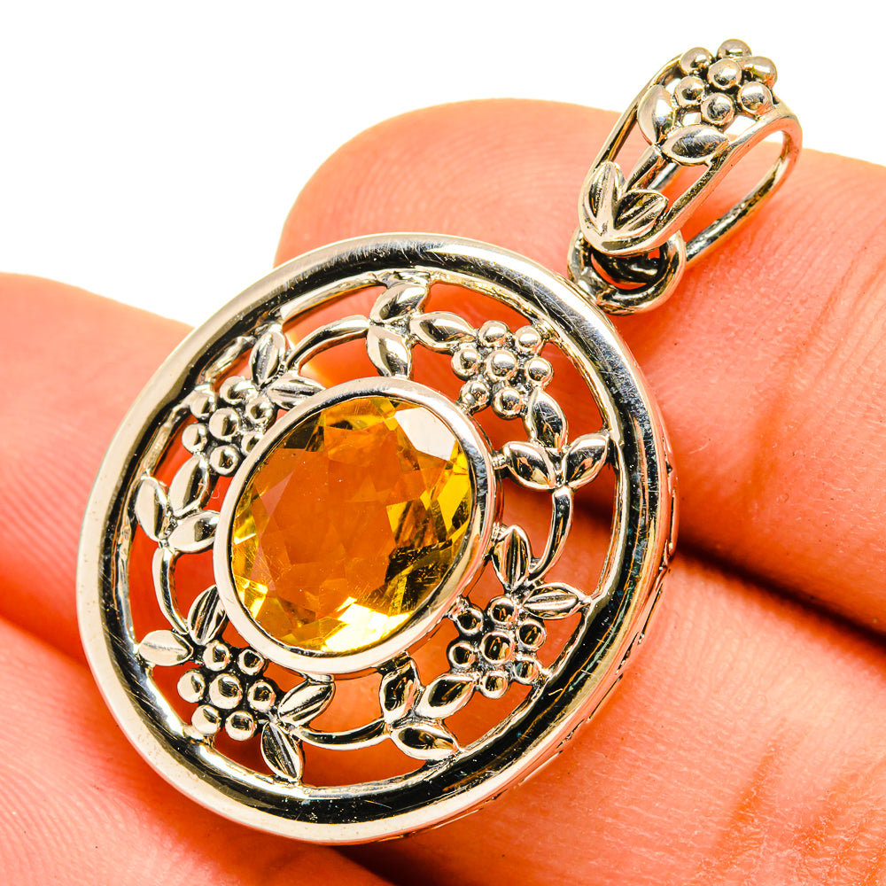 Citrine Pendants handcrafted by Anasilvercos - PD9802