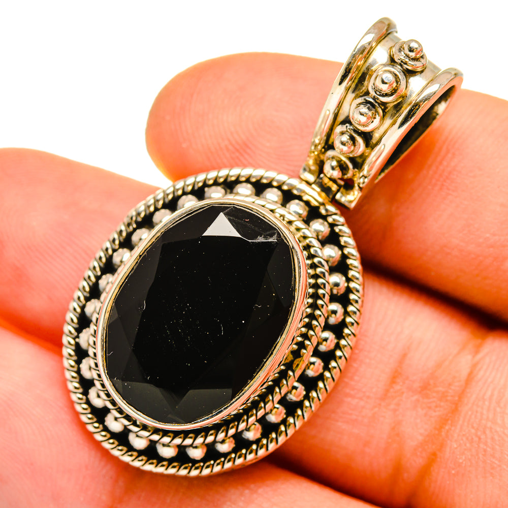 Black Onyx Pendants handcrafted by Anasilvercos - PD9803