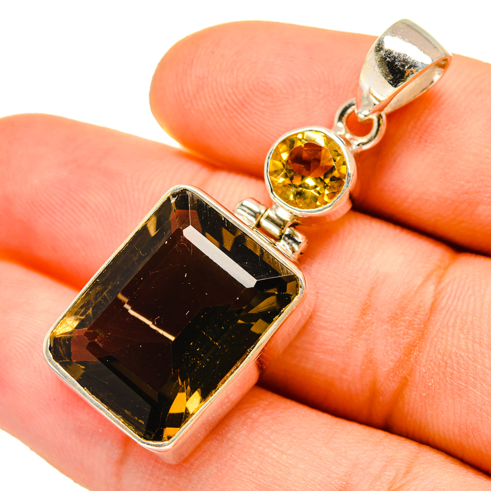 Smoky Quartz Pendants handcrafted by Anasilvercos - PD9808