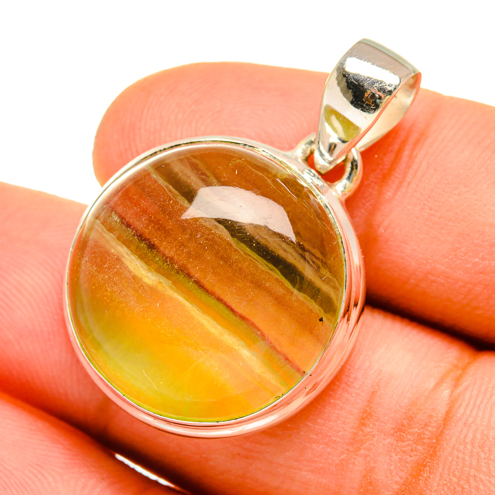 Green Fluorite Pendants handcrafted by Anasilvercos - PD9810