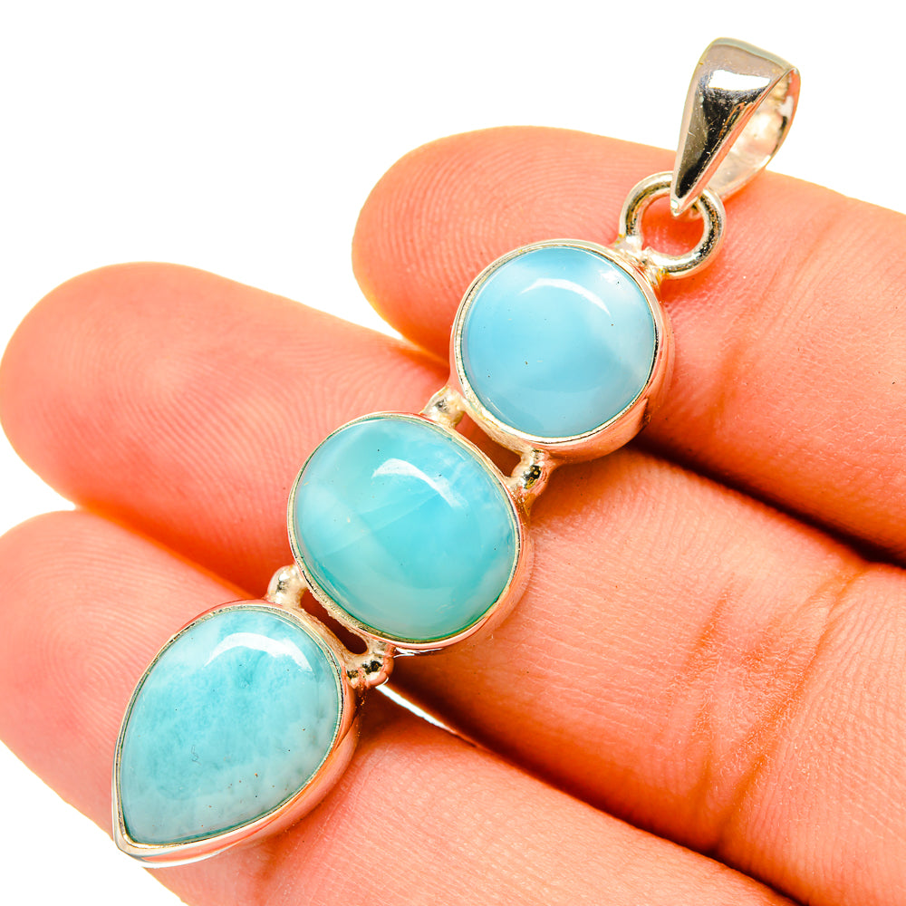 Larimar Pendants handcrafted by Anasilvercos - PD9817