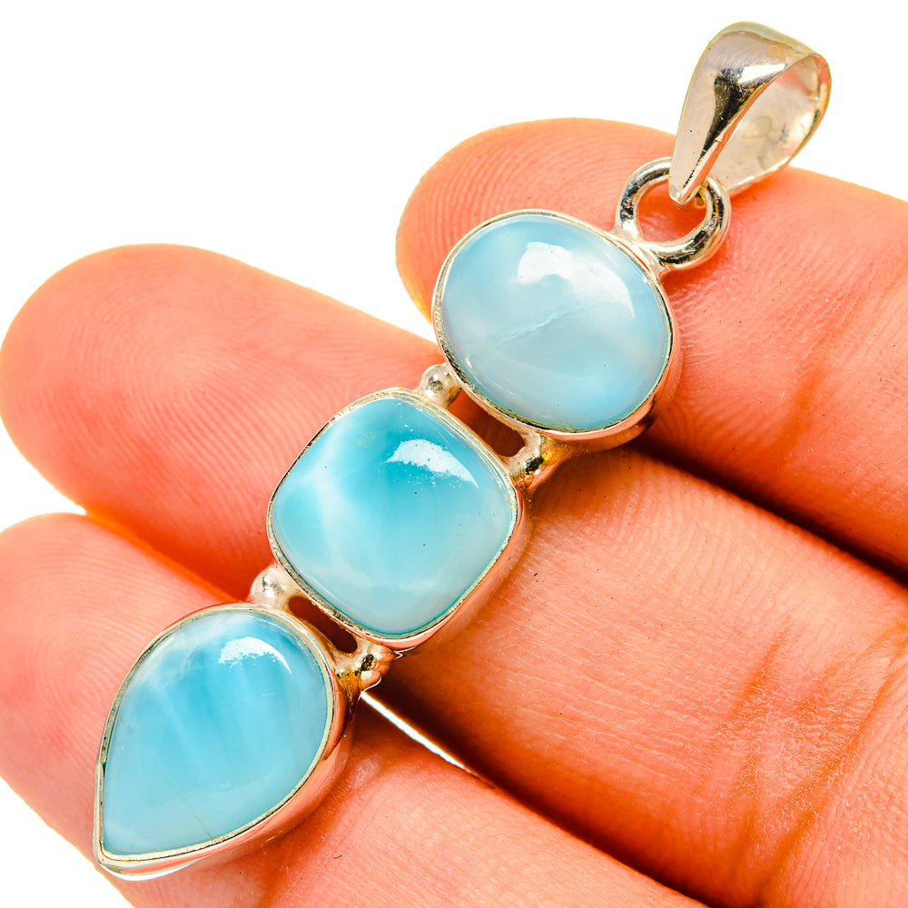 Larimar Pendants handcrafted by Anasilvercos - PD9818