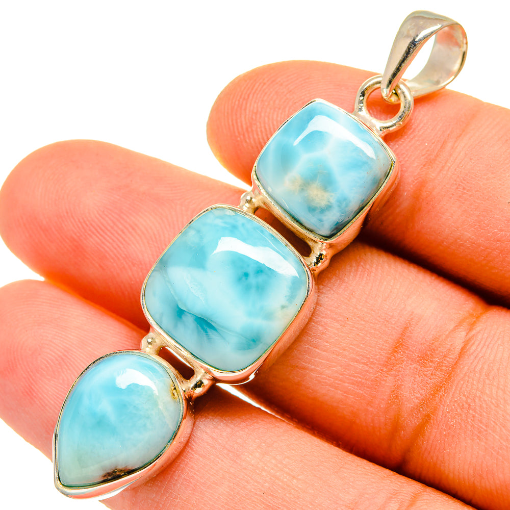 Larimar Pendants handcrafted by Anasilvercos - PD9819