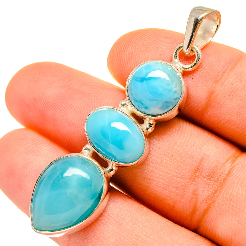 Larimar Pendants handcrafted by Anasilvercos - PD9820