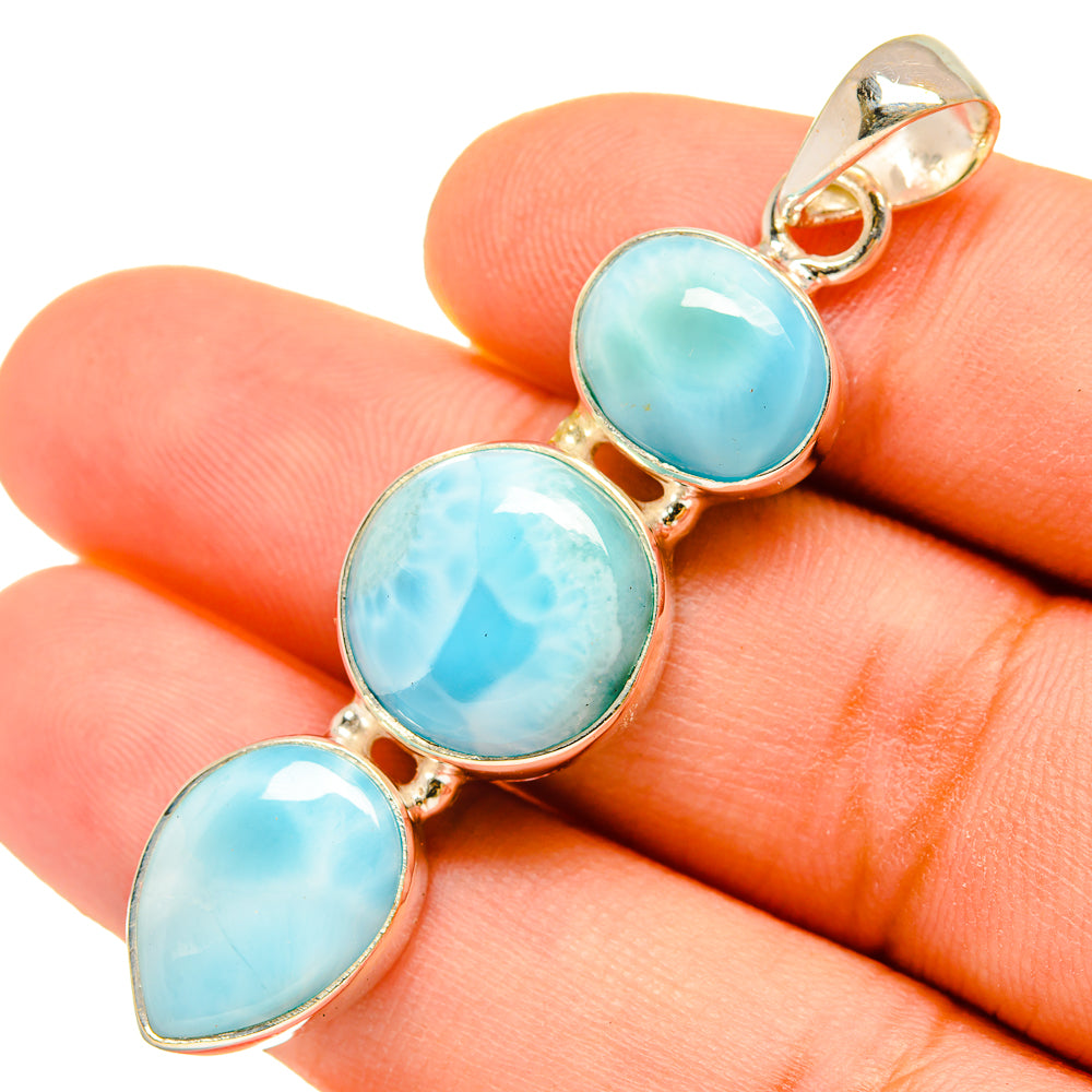 Larimar Pendants handcrafted by Anasilvercos - PD9821