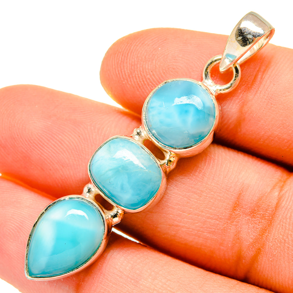 Larimar Pendants handcrafted by Anasilvercos - PD9827