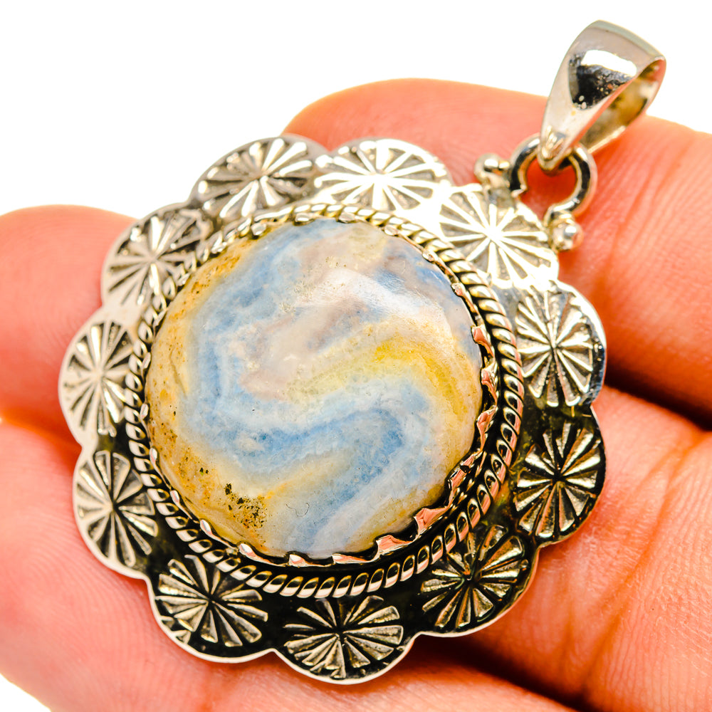 Blue Scheelite Pendants handcrafted by Anasilvercos - PD9841