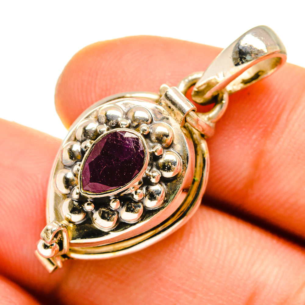 Ruby Pendants handcrafted by Anasilvercos - PD9863