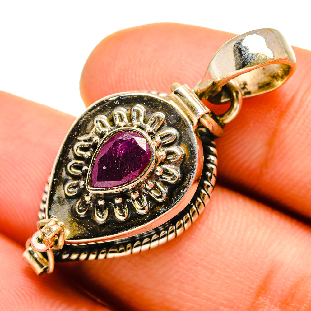 Ruby Pendants handcrafted by Anasilvercos - PD9864