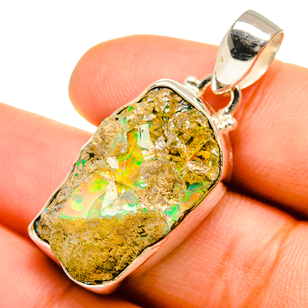 Ethiopian Opal Pendants handcrafted by Anasilvercos - PD9882
