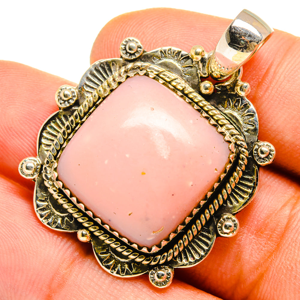 Pink Opal Pendants handcrafted by Anasilvercos - PD9884