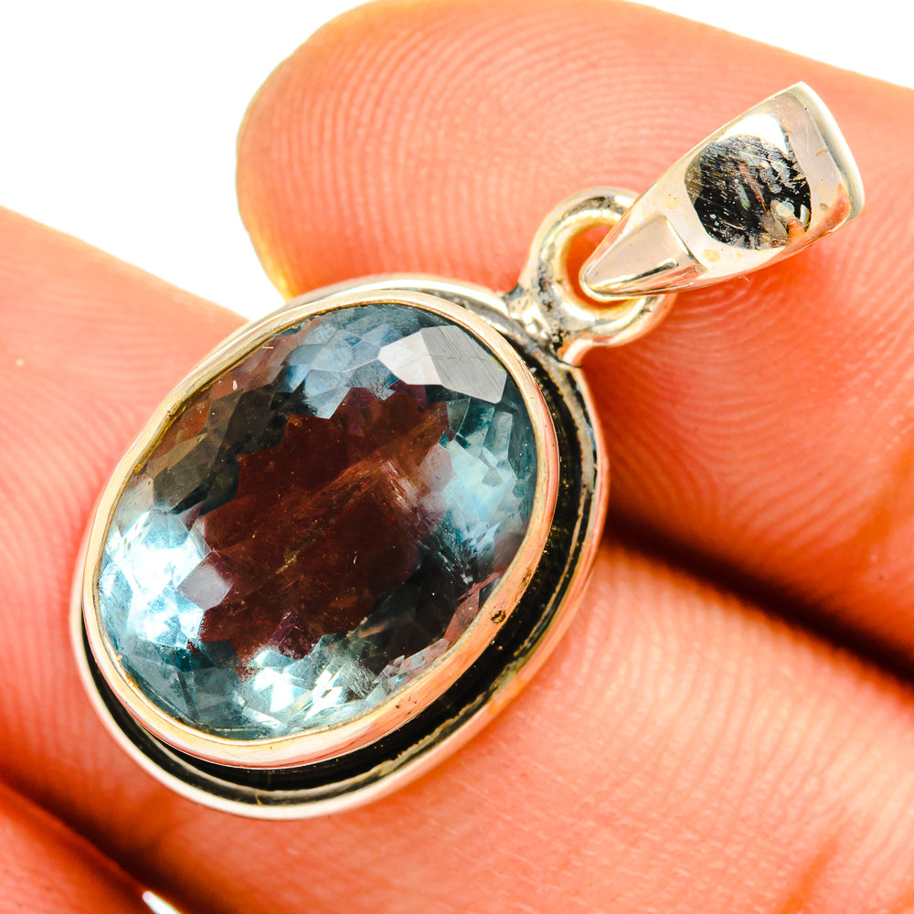Blue Fluorite Pendants handcrafted by Anasilvercos - PD9891