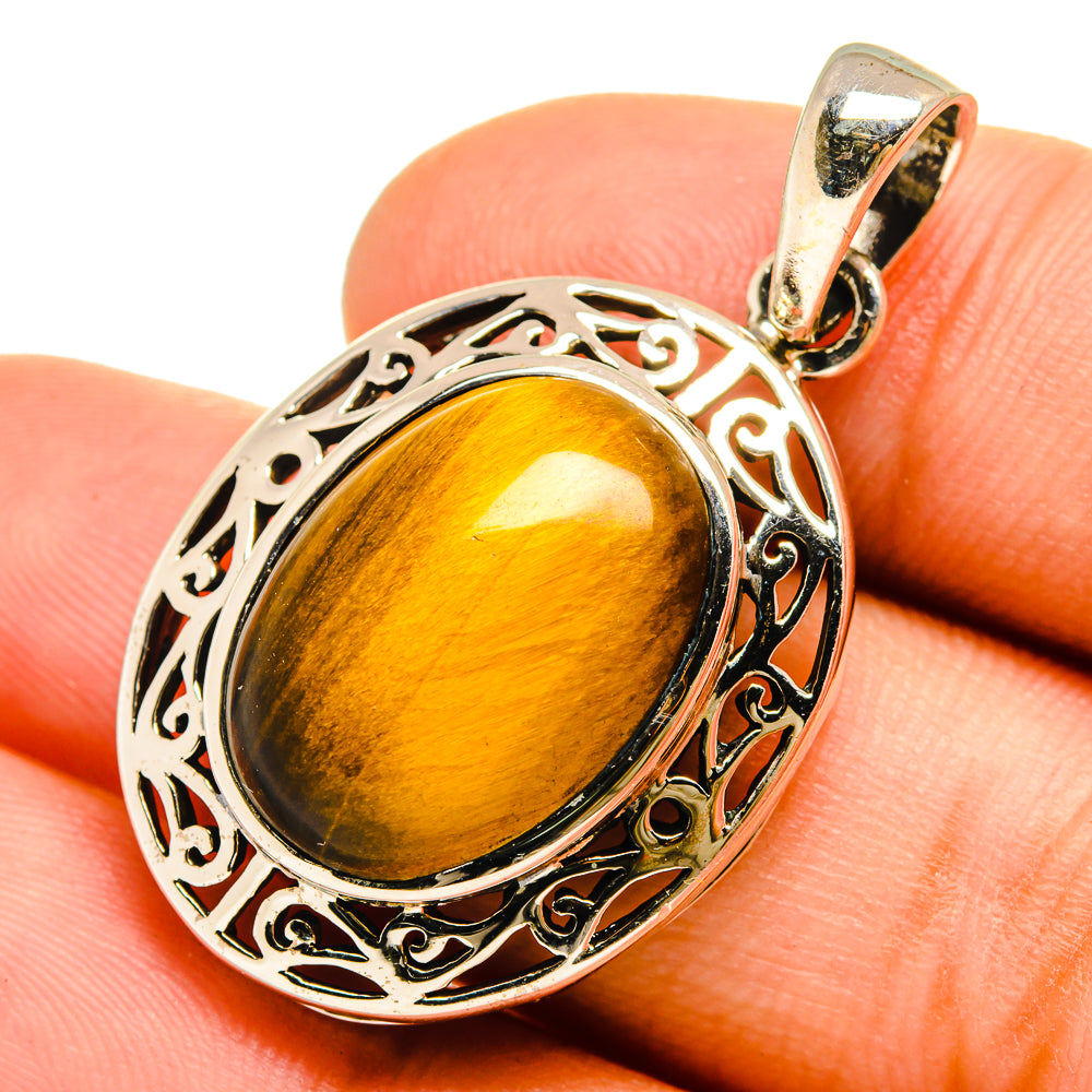 Tiger Eye Pendants handcrafted by Anasilvercos - PD9902