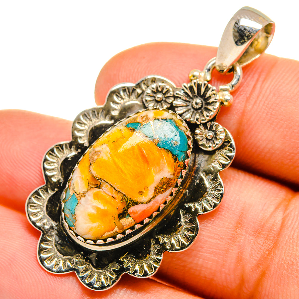 Spiny Oyster Turquoise Pendants handcrafted by Anasilvercos - PD9906
