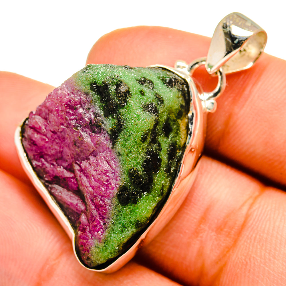 Ruby Zoisite Pendants handcrafted by Anasilvercos - PD9924