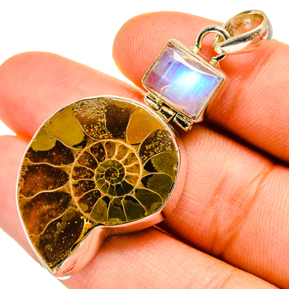Ammonite Fossil Pendants handcrafted by Anasilvercos - PD9926