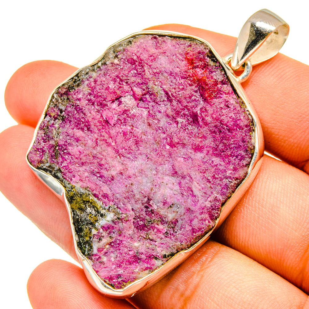 Ruby Zoisite Pendants handcrafted by Anasilvercos - PD9931