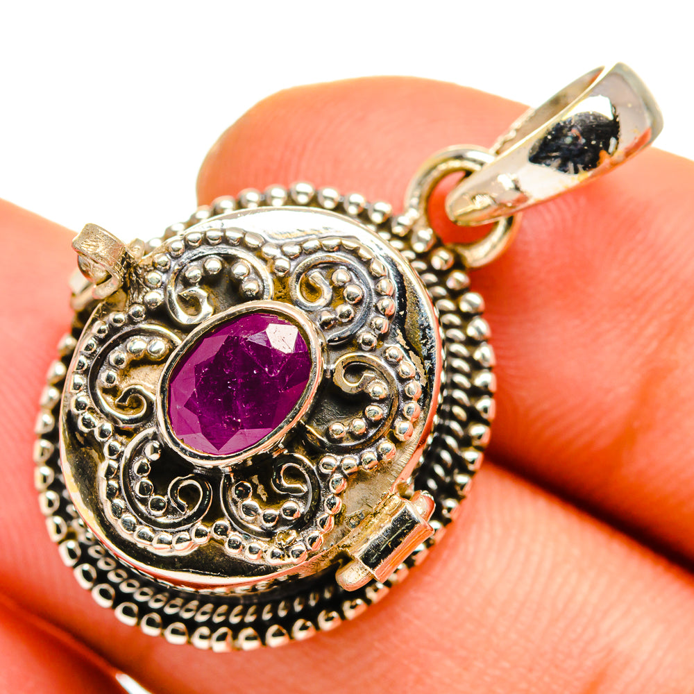 Ruby Pendants handcrafted by Anasilvercos - PD9943