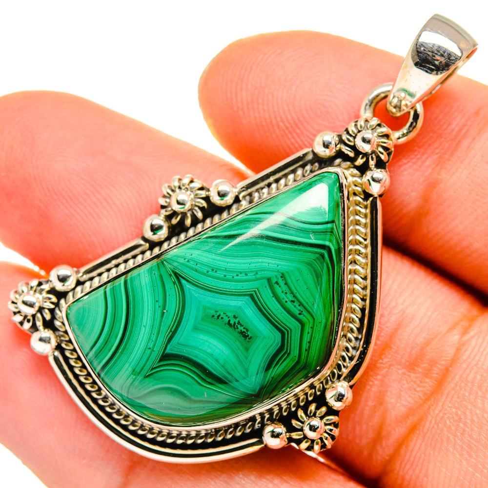 Malachite Pendants handcrafted by Anasilvercos - PD9956