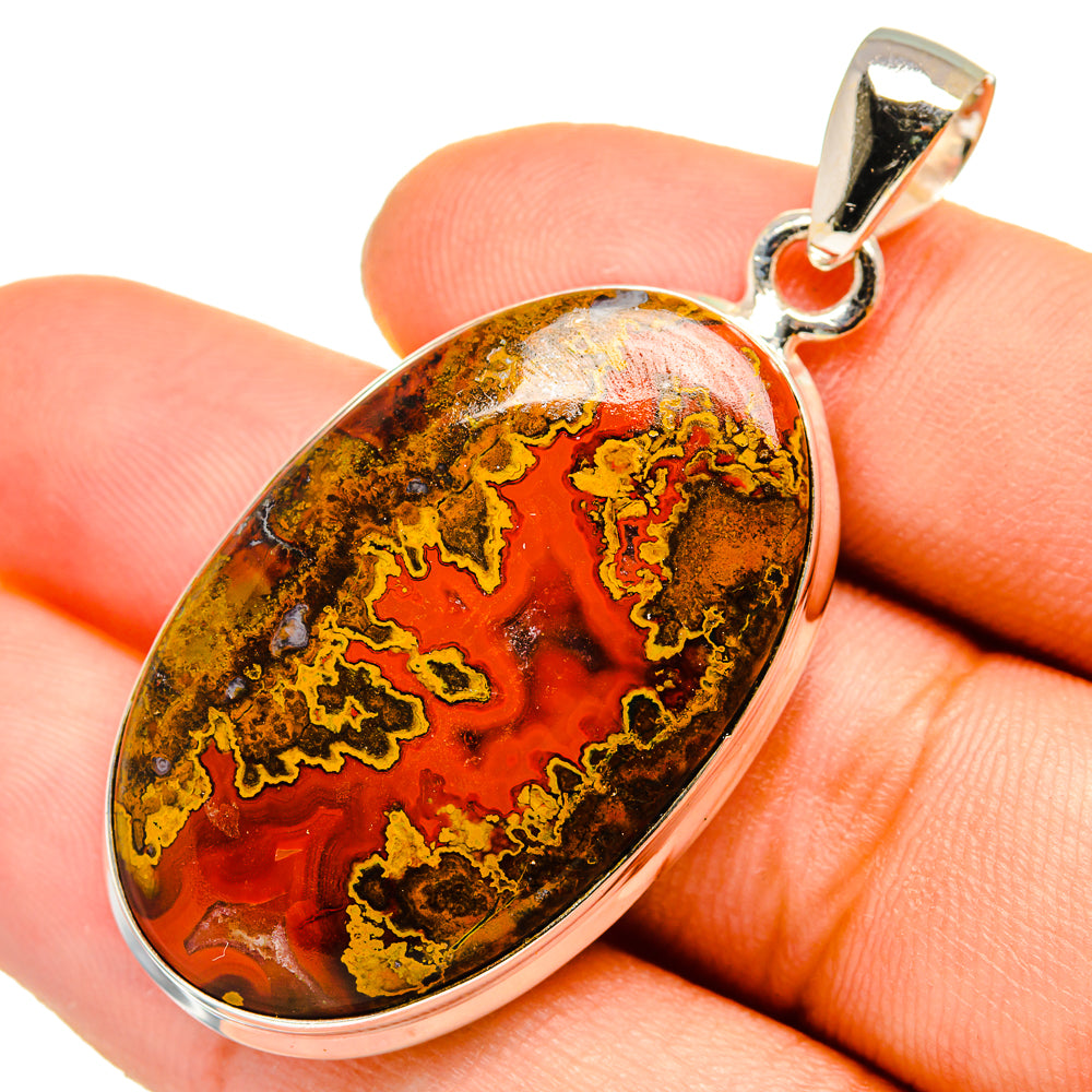 Moroccan Agate Pendants handcrafted by Anasilvercos - PD9985