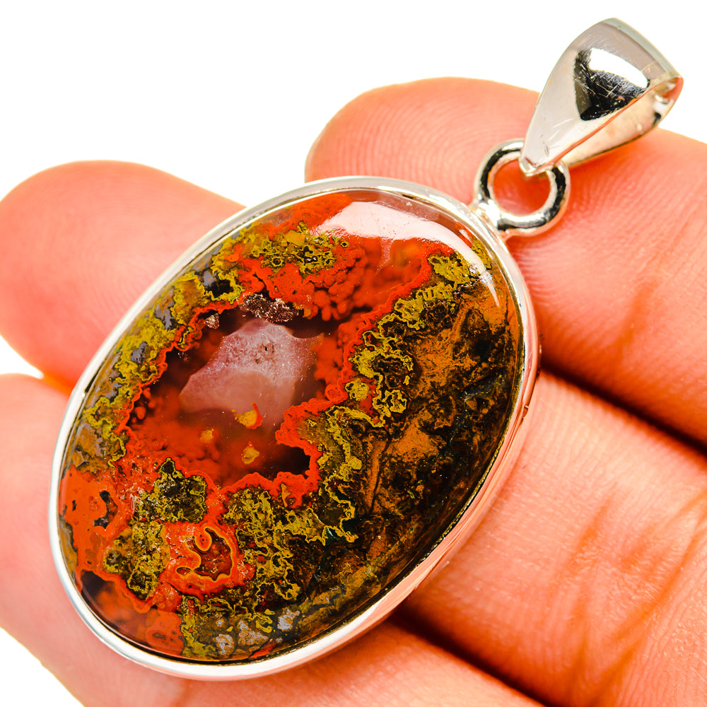 Moroccan Agate Pendants handcrafted by Anasilvercos - PD9987