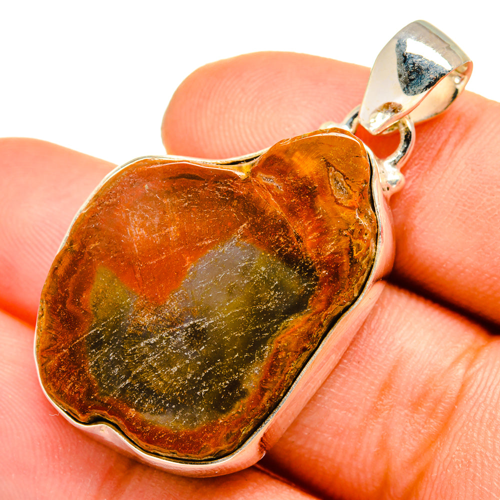 Petrified Wood Pendants handcrafted by Anasilvercos - PD9991