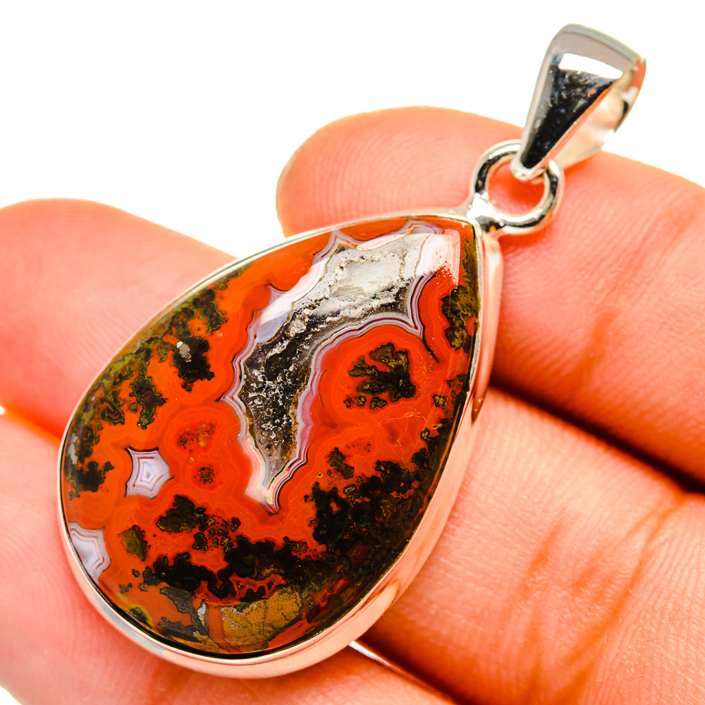 Moroccan Agate Pendants handcrafted by Anasilvercos - PD9994