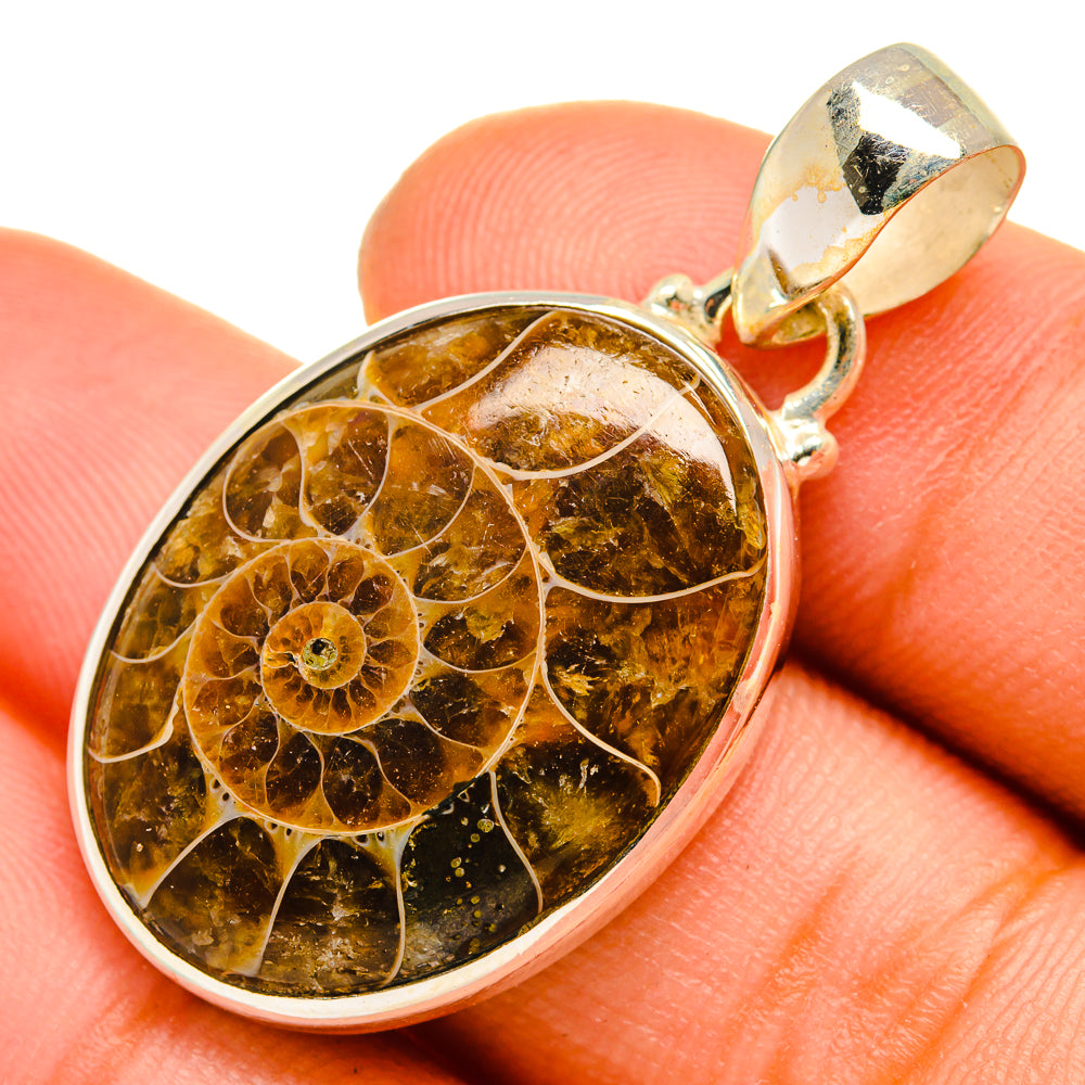 Ammonite Fossil Pendants handcrafted by Anasilvercos - PD9996