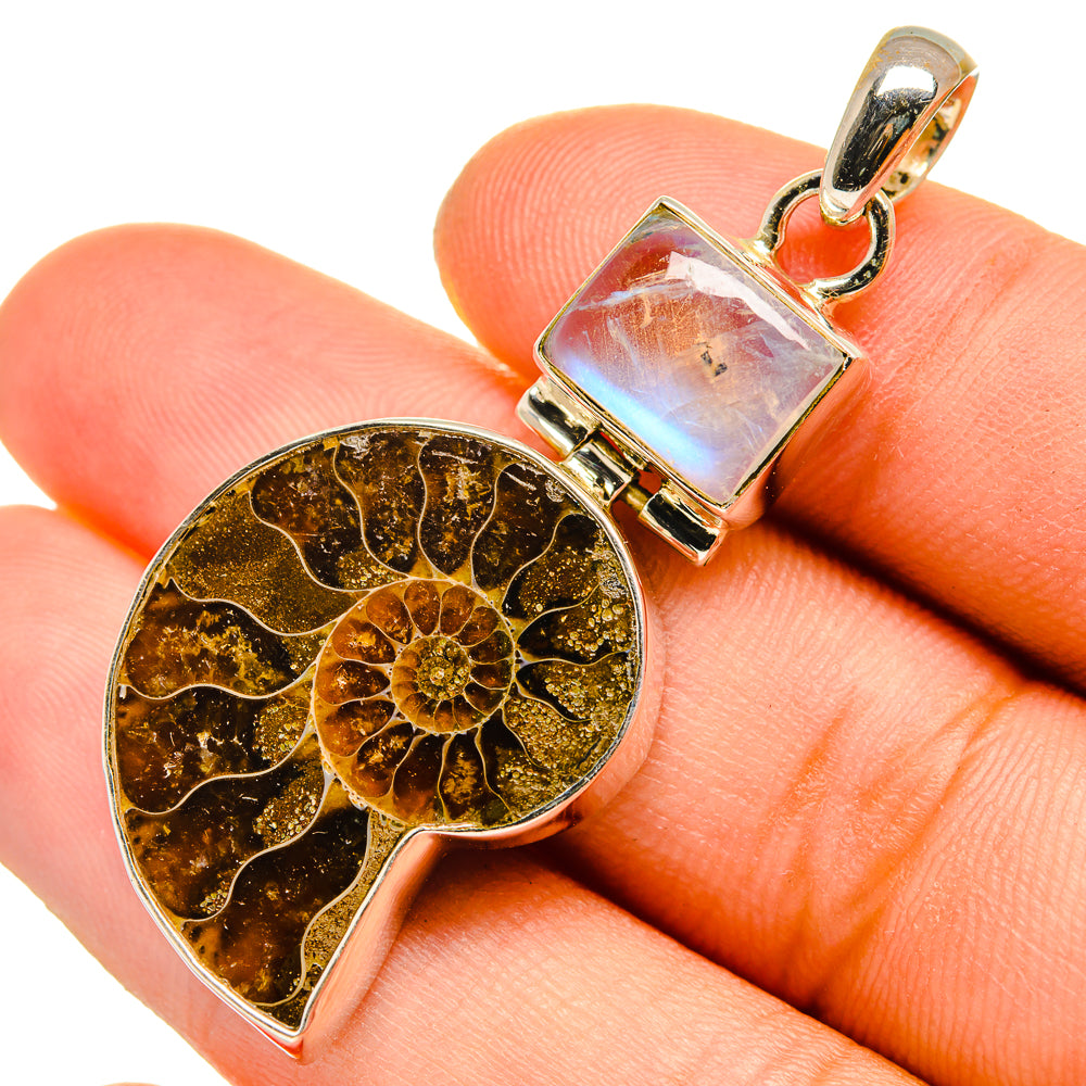 Ammonite Fossil Pendants handcrafted by Anasilvercos - PD9997