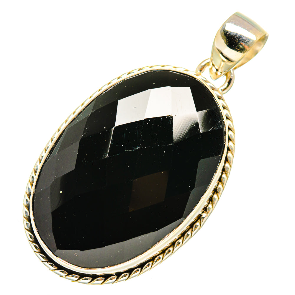 Black Onyx Pendants handcrafted by Anasilvercos - PD10012