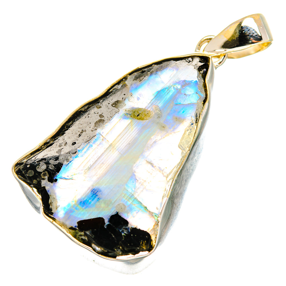 Rainbow Moonstone Pendants handcrafted by Anasilvercos - PD10021