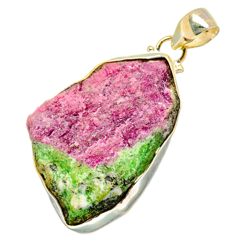Ruby Zoisite Pendants handcrafted by Anasilvercos - PD10028