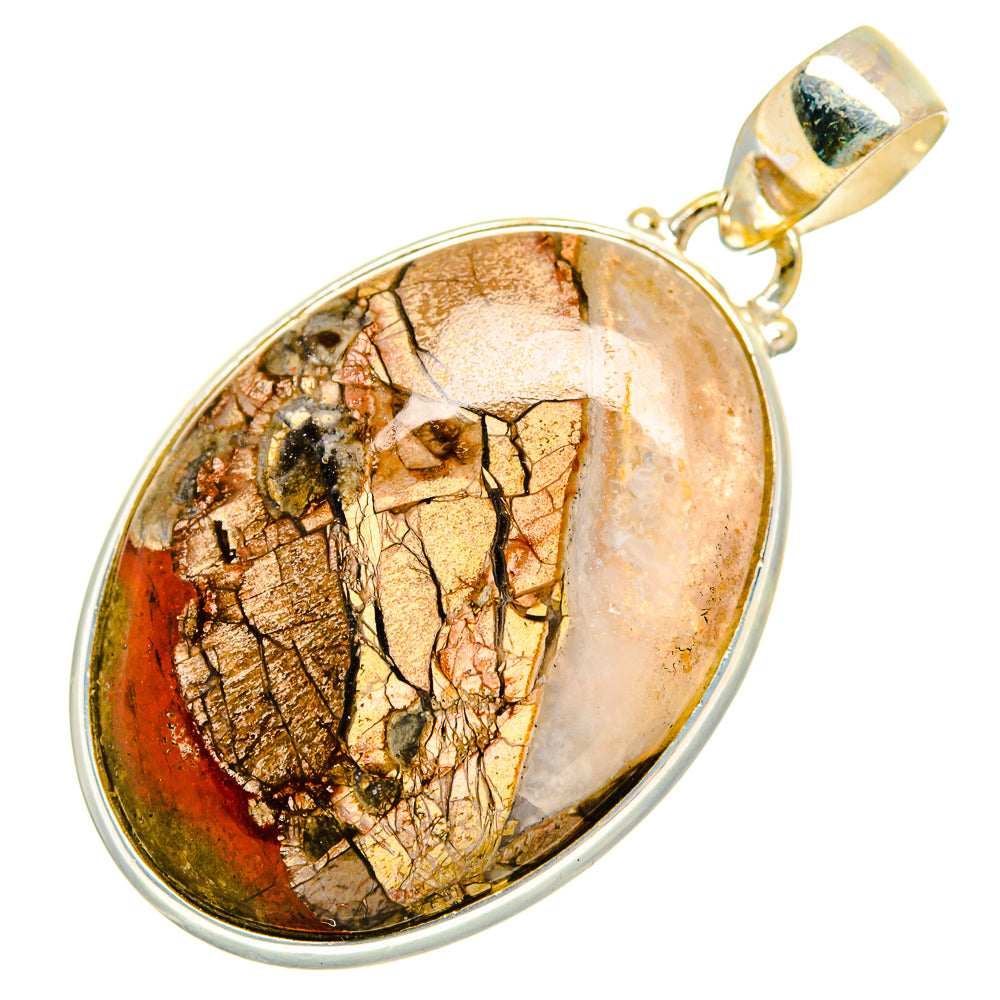 Mushroom Rhyolite Pendants handcrafted by Anasilvercos - PD10038