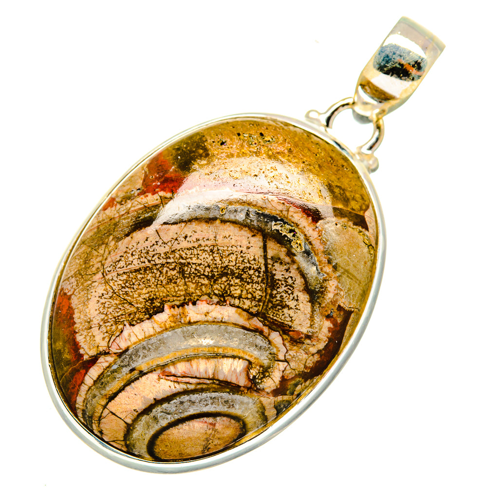 Mushroom Rhyolite Pendants handcrafted by Anasilvercos - PD10039