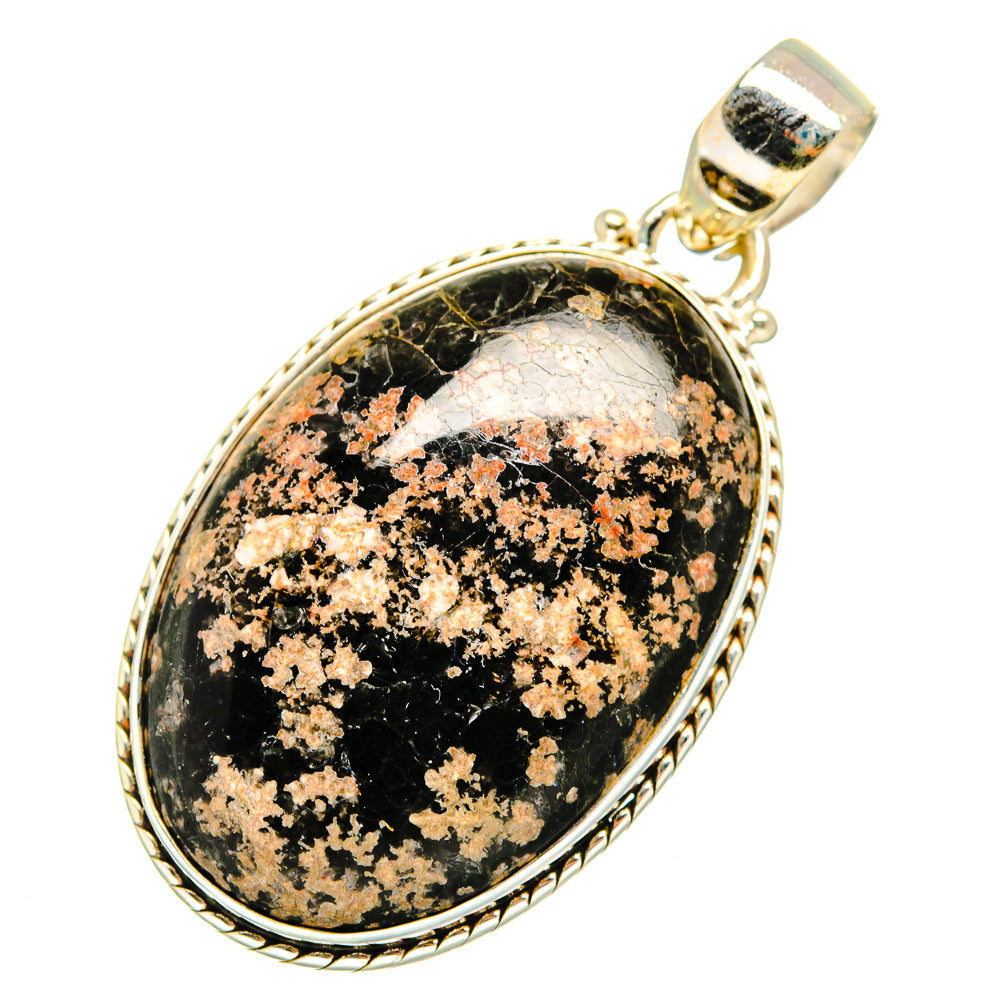 Fireworks Obsidian Pendants handcrafted by Anasilvercos - PD10040