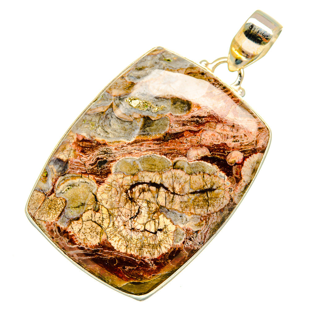 Mushroom Rhyolite Pendants handcrafted by Anasilvercos - PD10052